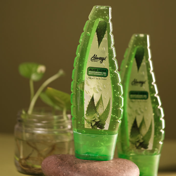 Aloe Vera Moisturising Gel with Peppermint Oil – For All Skin Types