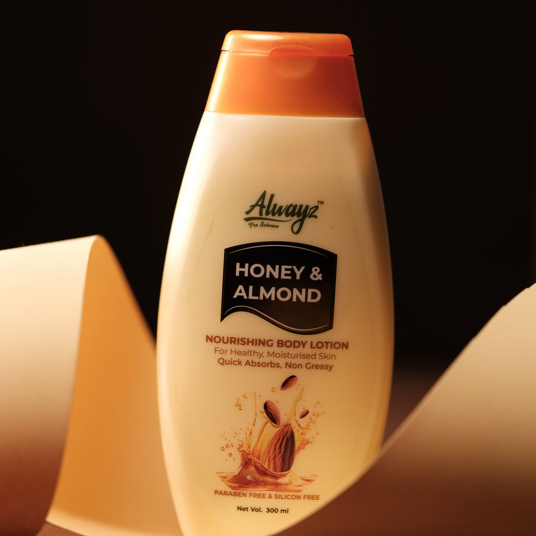 Honey & Almond Nourishing Body Lotion | Quick Absorbing, Non-Greasy | Paraben & Silicon Free | 300 ml