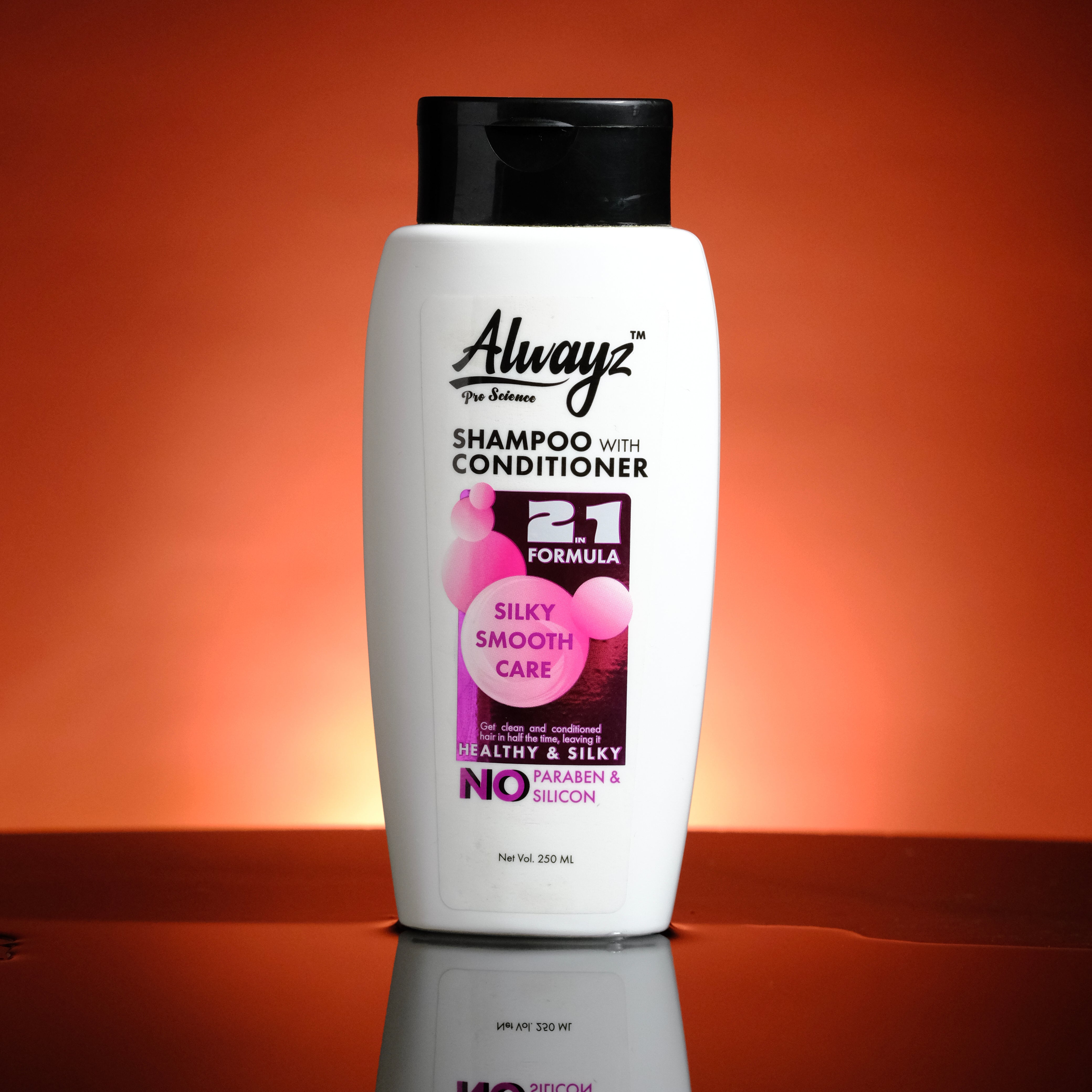 Shampoo With Conditioner | Silky Smooth Care | No Paraben & Silicon | 250 ml