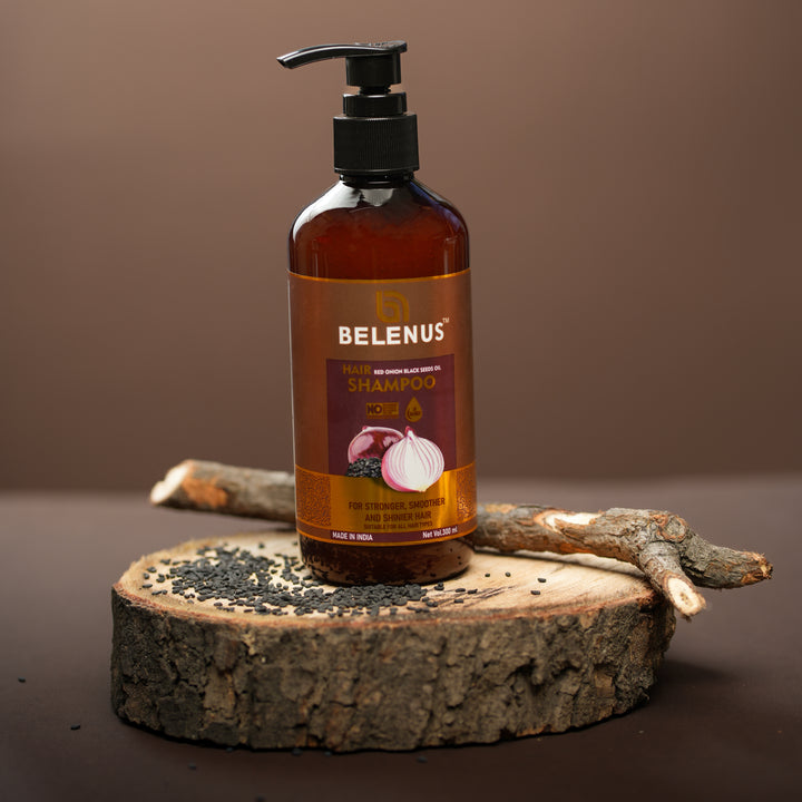 Red Onion & Black Seed Oil Hair Shampoo | Stronger, Smoother & Shinier Hair | No Parabens, No Sulfates | 300 ml