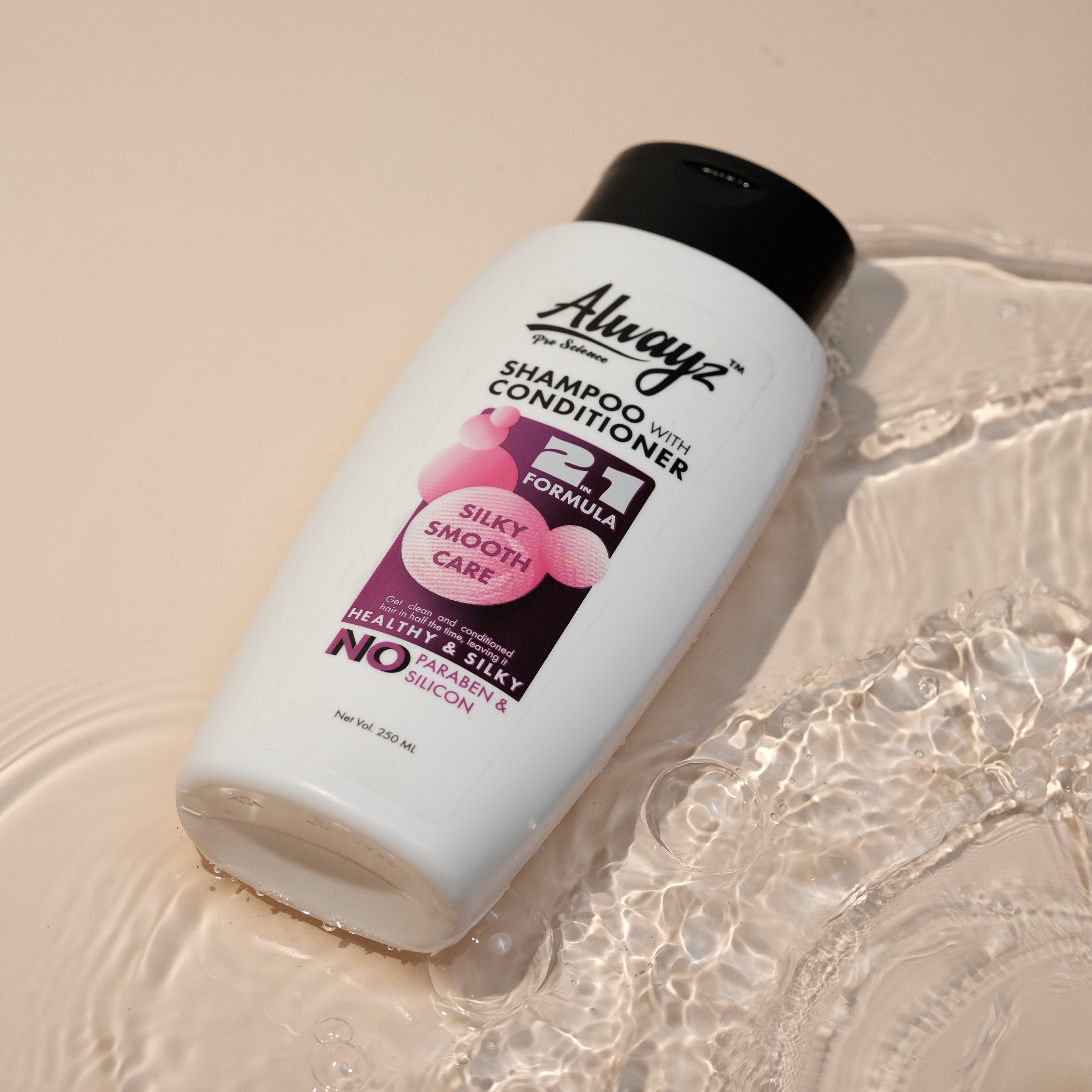 Shampoo With Conditioner | Silky Smooth Care | No Paraben & Silicon | 250 ml