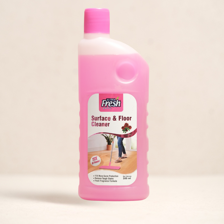 Altra Fresh Surface & Floor Cleaner | 11X Germ Protection | Tough Stain Removal | Fresh Rose Fragrance | 500 ml
